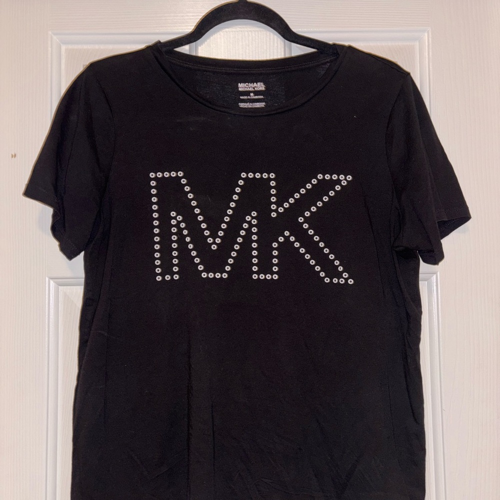 Michael Kors Black Crew Neck Tee